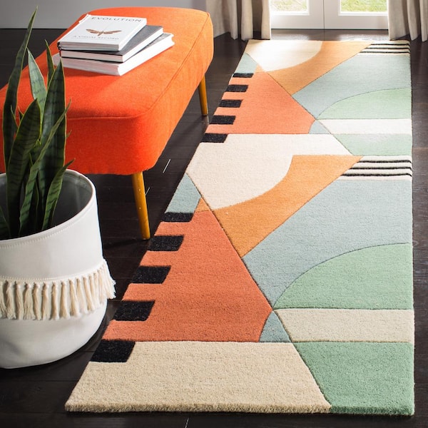 Rodeo Drive Gold 3 ft. x 14 ft. Geometric Runner Rug