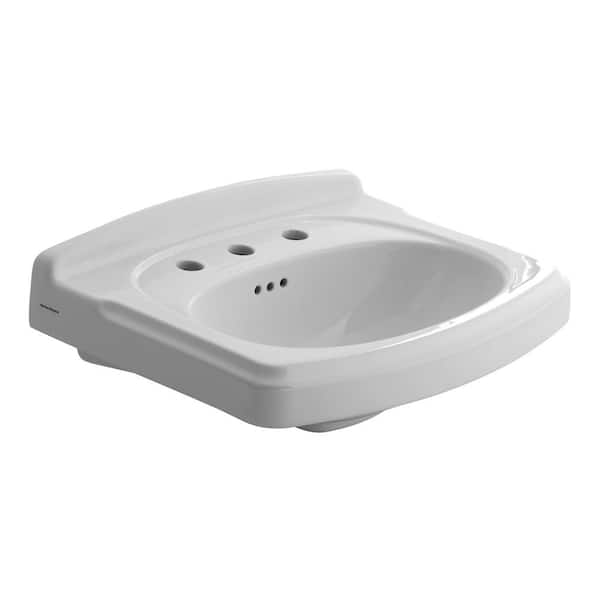 American Standard Portsmouth 8 in. Centers Pedestal/Vanity Top in White American Standard Portsmouth 8 in. Centers Pedestal/Vanity Top in White