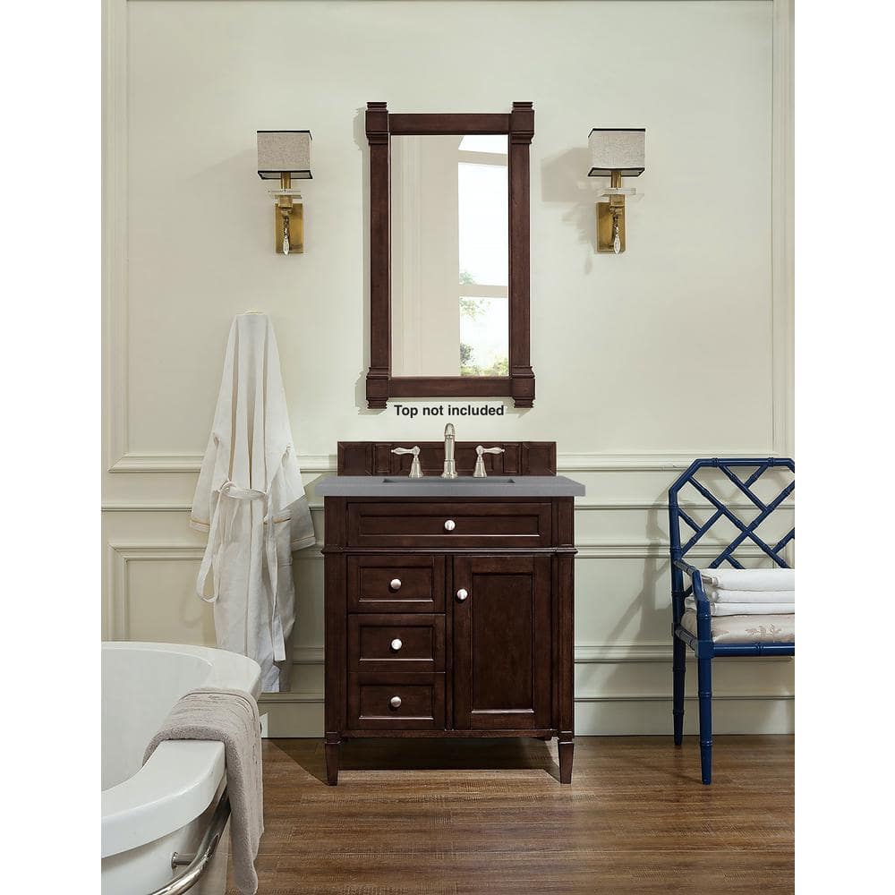 Burnished Mahogany 29" Traditional Single Vanity Base