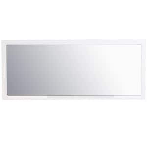 Sun 72 in. W x 30 in. H Framed Rectangular Bathroom Vanity Mirror in Gloss White