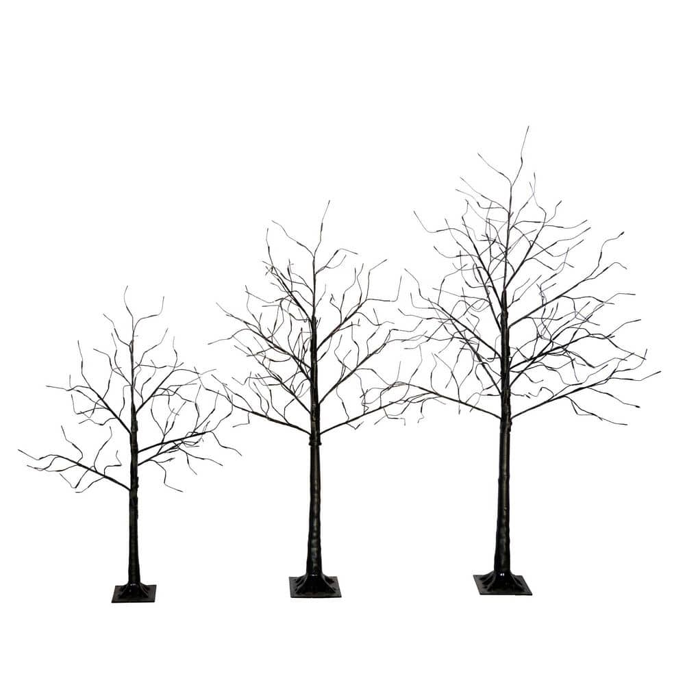 3-Pack Halloween Spooky Tree with Purple Lights, 4 ft. 5 ft. and 6 ft., Lighted Black Tree for Halloween Decoration price history on PriceWatchPro