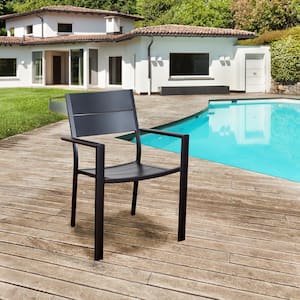 Bryant Armchair Aluminum Outdoor Dining Chair (4-Pack)