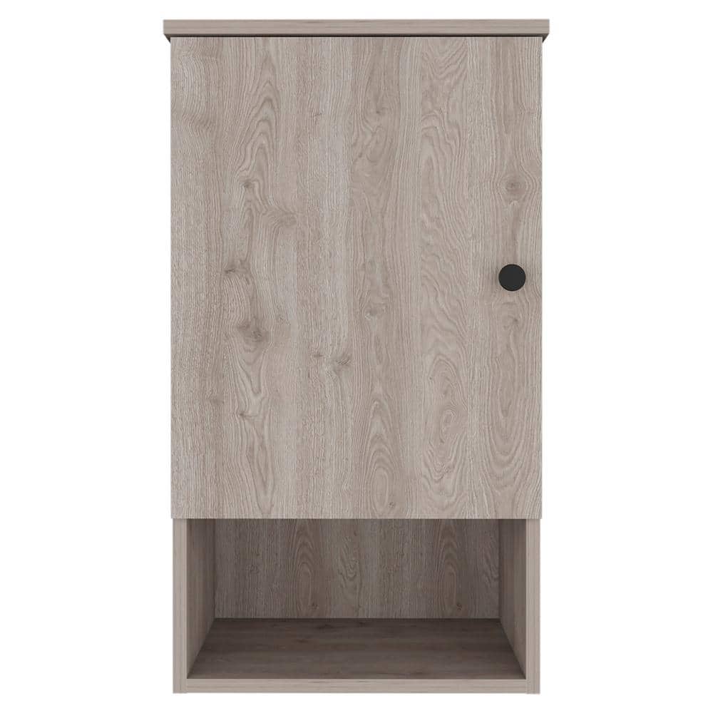 16.2 in. W x 28.5 in. H Rectangular Light Gray Surface Mount Medicine Cabin