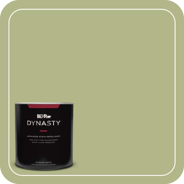 BEHR DYNASTY 1 qt. #PPU10-07 Lima Green One-Coat Hide Matte Interior Stain-Blocking Paint and Primer