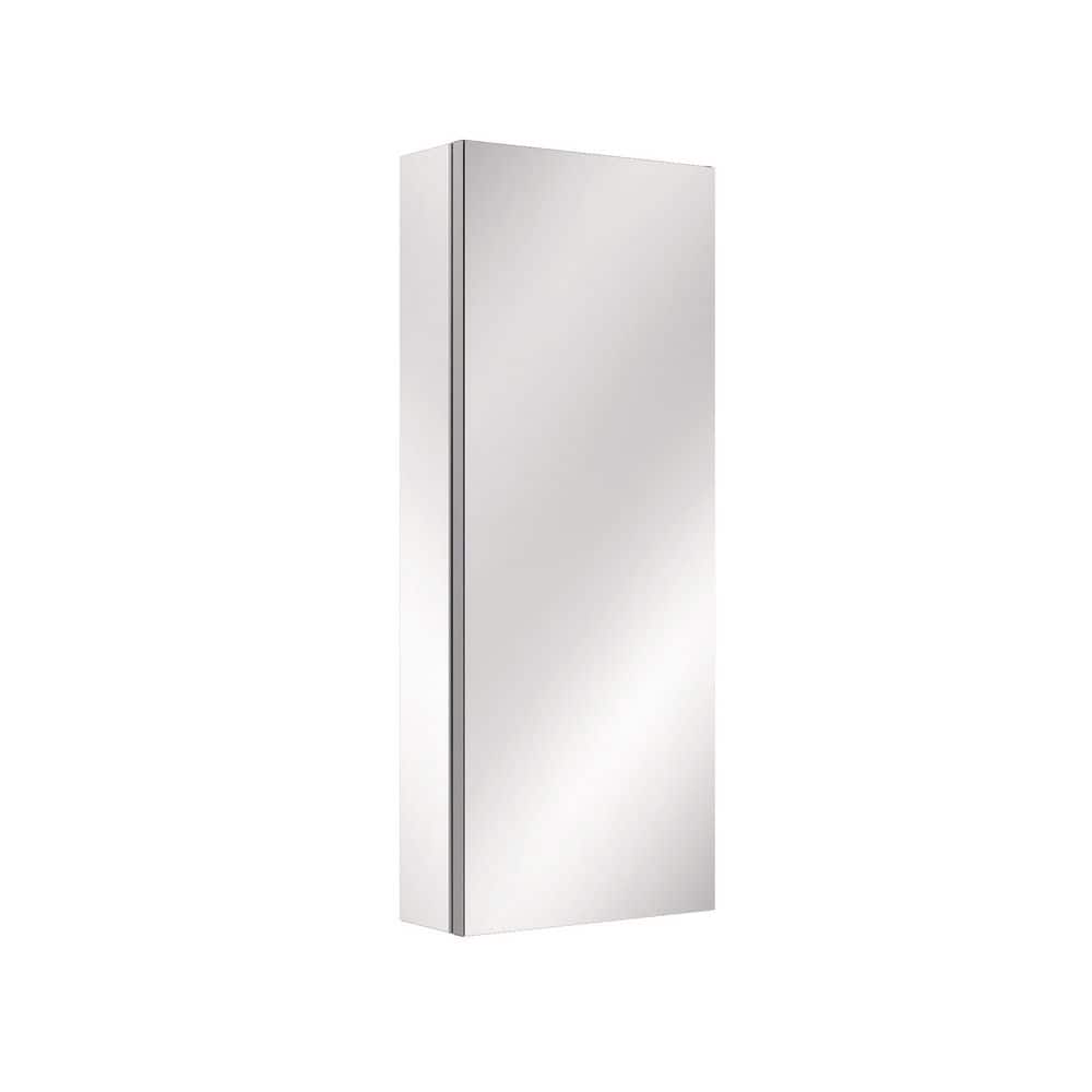 12 in. W x 30 in. H Silver Rectangular Aluminum Medicine Cabinet with Mirror and Left Swing Door price history on PriceWatchPro