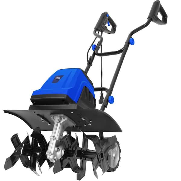 18 in. 15 Amp Electric Garden Tiller Cultivator with Foldable Handle and Adjustable Wheels