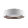 Bromi Design Lynch 15.75 In. 3-Light White And Champagne Flush Mount ...