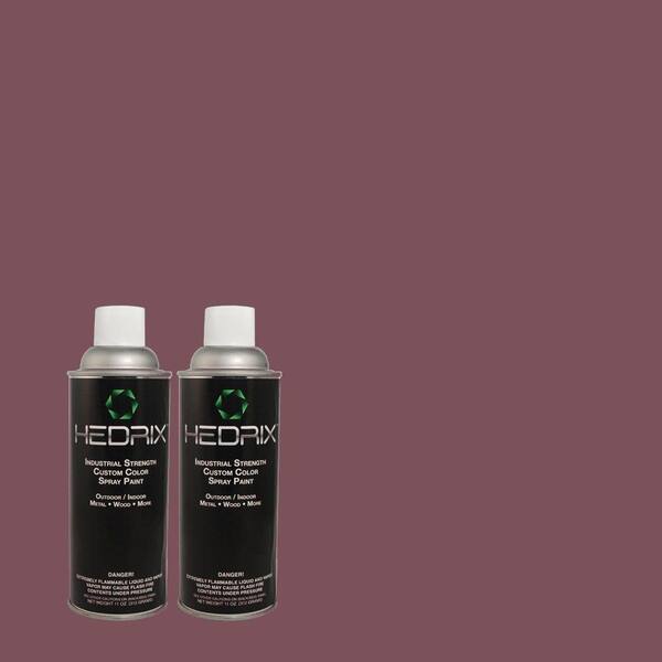 Hedrix 11 oz. Match of MQ5-35 Plum Rich Low Lustre Custom Spray Paint (8-Pack)