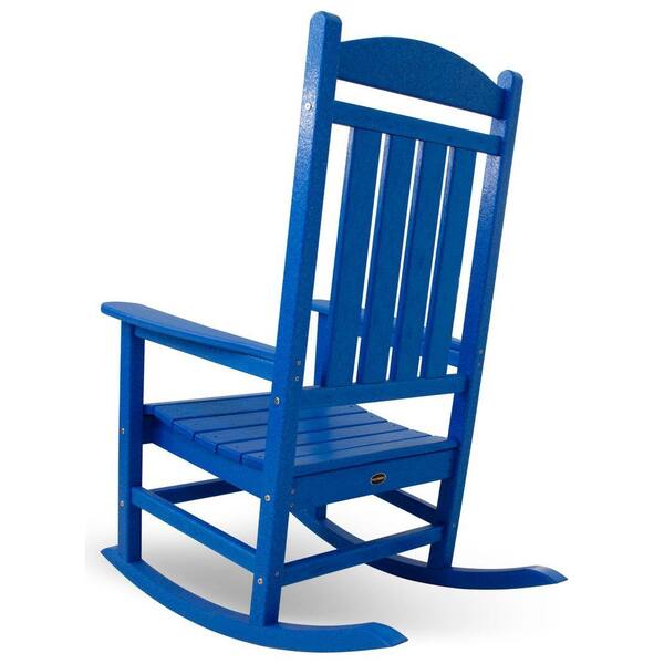 POLYWOOD R100PB Presidential Outdoor Rocking Chair Pacific Blue