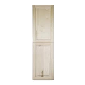 15.5 in. W x 47 in. H 3.5 in. D Cutlass Raised Panel Clear Solid Wood Recessed Medicine Cabinet without Mirror
