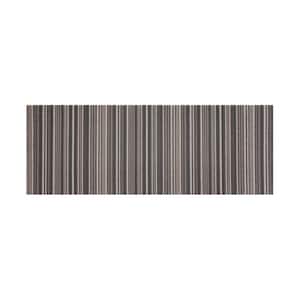 Gray Stripe 17.5 in. x 48 in. PVC Door Mat