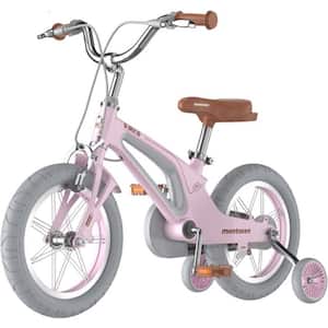 16 in. Magnesium Alloy Frame Kids Bike with Auxiliary Wheel in Pink