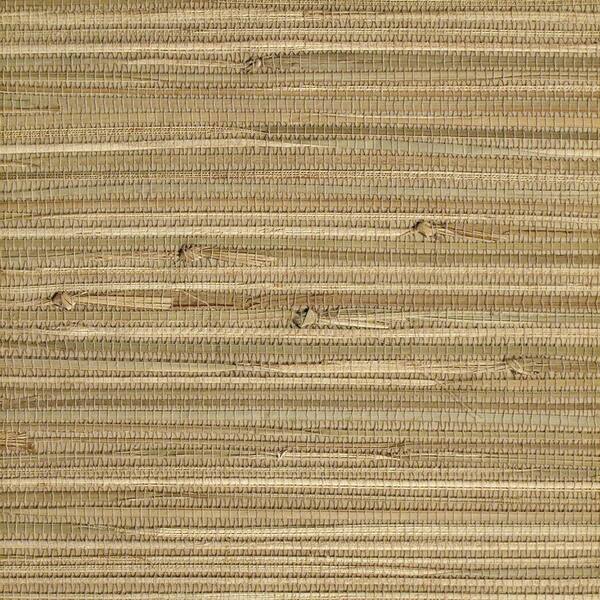 The Wallpaper Company 72 sq. ft. Taupe Grasscloth Wallpaper-DISCONTINUED