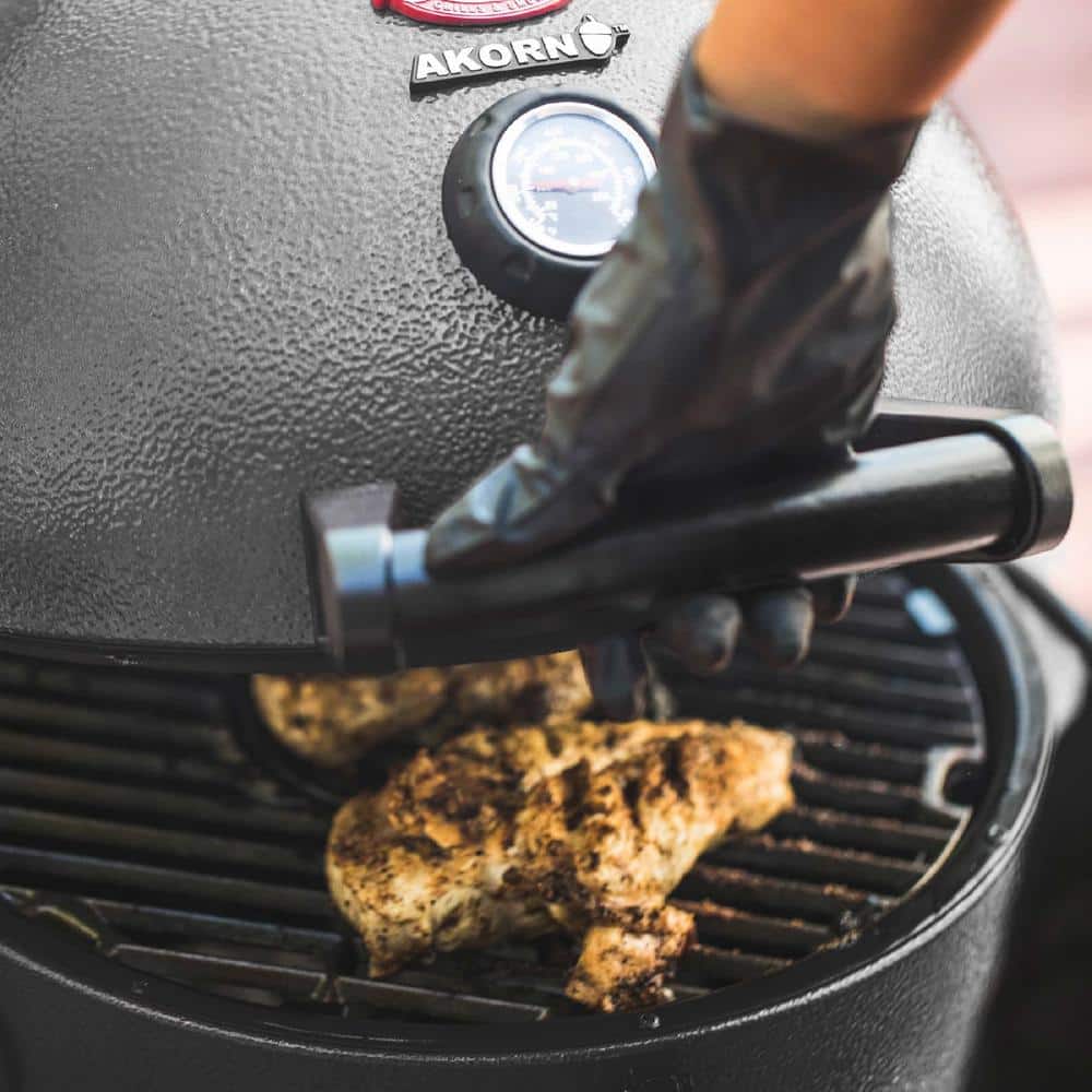 Gray Stainless Steel 14-inch Kamado Charcoal Grill