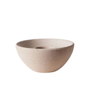 Basin 10.5 in. Indoor/Outdoor Concrete Tabletop Fire Bowl in Beige