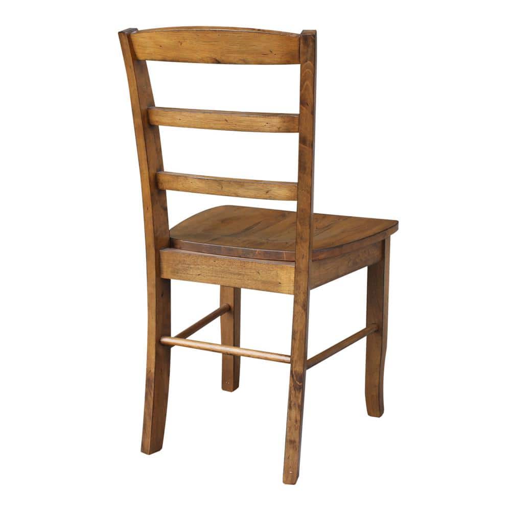 Pecan Solid Para Wood High Ladderback Side Chair Set of 2