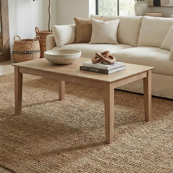 Stephanie 42 in. Honey Rectangular Solid Wood Coffee Table