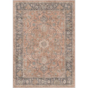 Coral 5 ft. 3 in. x 7 ft. 3 in. Apollo Antigua Vintage Persian Oriental Area Rug