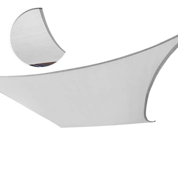 ITOPFOX 10 ft. x 13 ft. Sliver Grey Curved Rectangular Heavy-Duty Permeable 185 GSM Shade Sail Cover