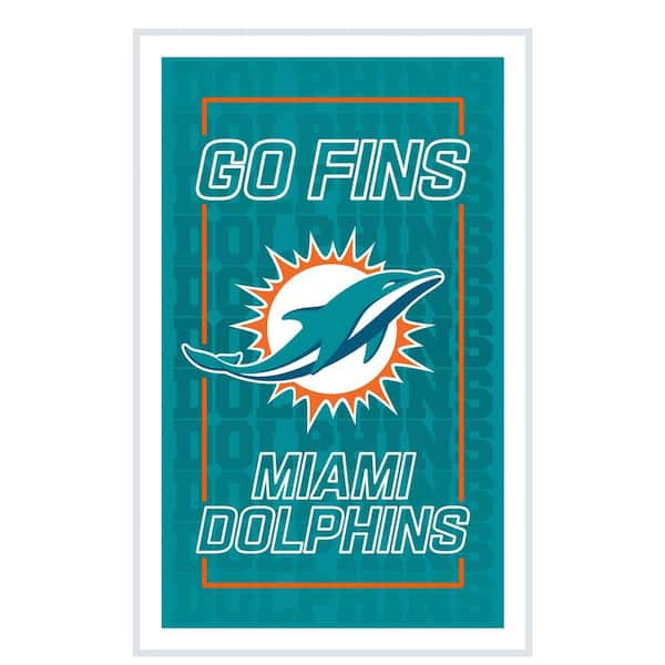 Evergreen Miami Dolphins 22 in. x 14 in. NeoLite Plug-In LED Lighted ...