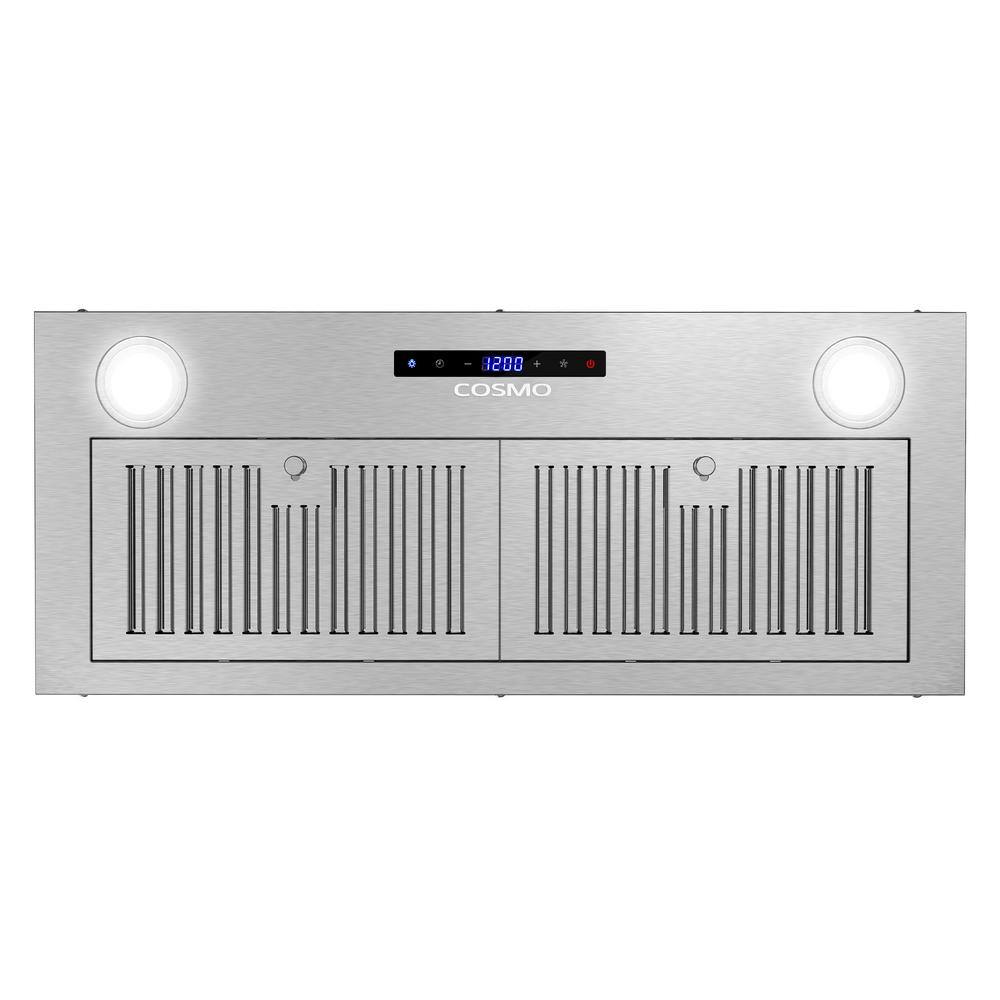 Cosmo 30-Inch Stainless Steel Insert Range Hood with LED Lights