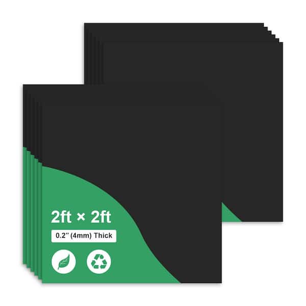 Black 2 x 2 ft. Decorative Smooth Waterproof and Fire-Rated Ceiling Tile 48 sq. ft. / case(12 Piece Tiles)