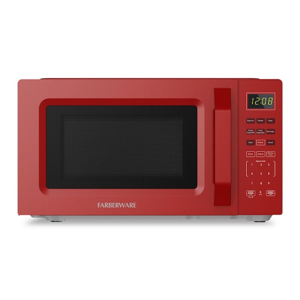 Farberware 700-Watt Compact Countertop Microwave Oven-0.7 cu. ft. in Red