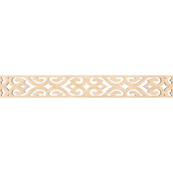 Ekena Millwork Keene Fretwork 0.375 in. D x 46.5 in. W x 6 in. L Birch Wood Panel Moulding