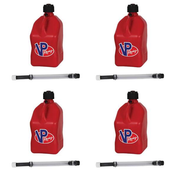 Unbranded 5 Gal. Motorsport Racing Can (4-Pack) and 14 in. Hose (4-Pack)
