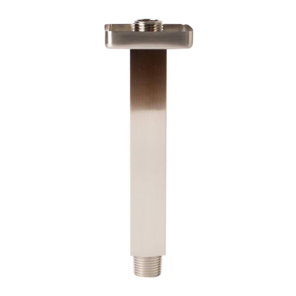 Brushed Nickel 6" Square Ceiling Shower Arm