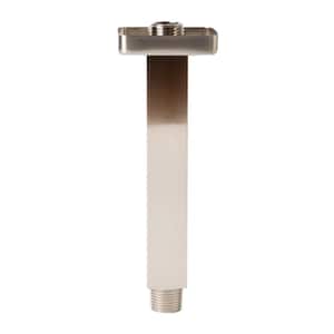 6 in. Wall Mount Shower Arm in Brushed Nickel