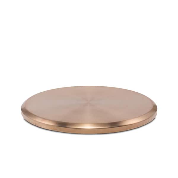 TIKI Patio Fire Pit Tabletop Cover, Durable 304 Stainless Steel, 25.6 in. W x 25.6 in. D x 1.5 in. H, Gold