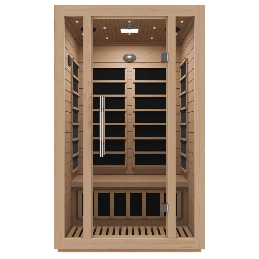 S08HD Series 2-Person Indoor Hemlock Wooden Low EMF Carbon FAR Infrared Home Sauna Room with LED Touch Control Panel price history on PriceWatchPro