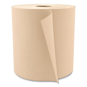 Hardwound Paper Towels Nonperforated 1-Ply Natural 800 ft (6 Rolls per Carton)