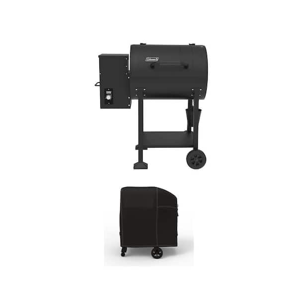 Cookout 700 Black Pellet Grill (690 sq. in.) with Heavy-Duty Grill Cover Combo