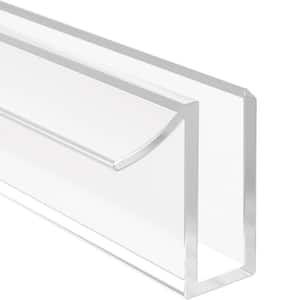 Glazing Channels With Water Diverter for 6mm Glass Shower Panel, Set of 2