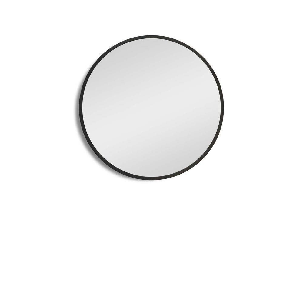 24 in. W x 24 in. H Black Metal Framed Recessed/Surface Mount Medicine Cabi