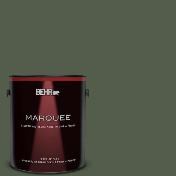 BEHR MARQUEE 1 gal. #430F-7 Windsor Moss Flat Exterior Paint & Primer