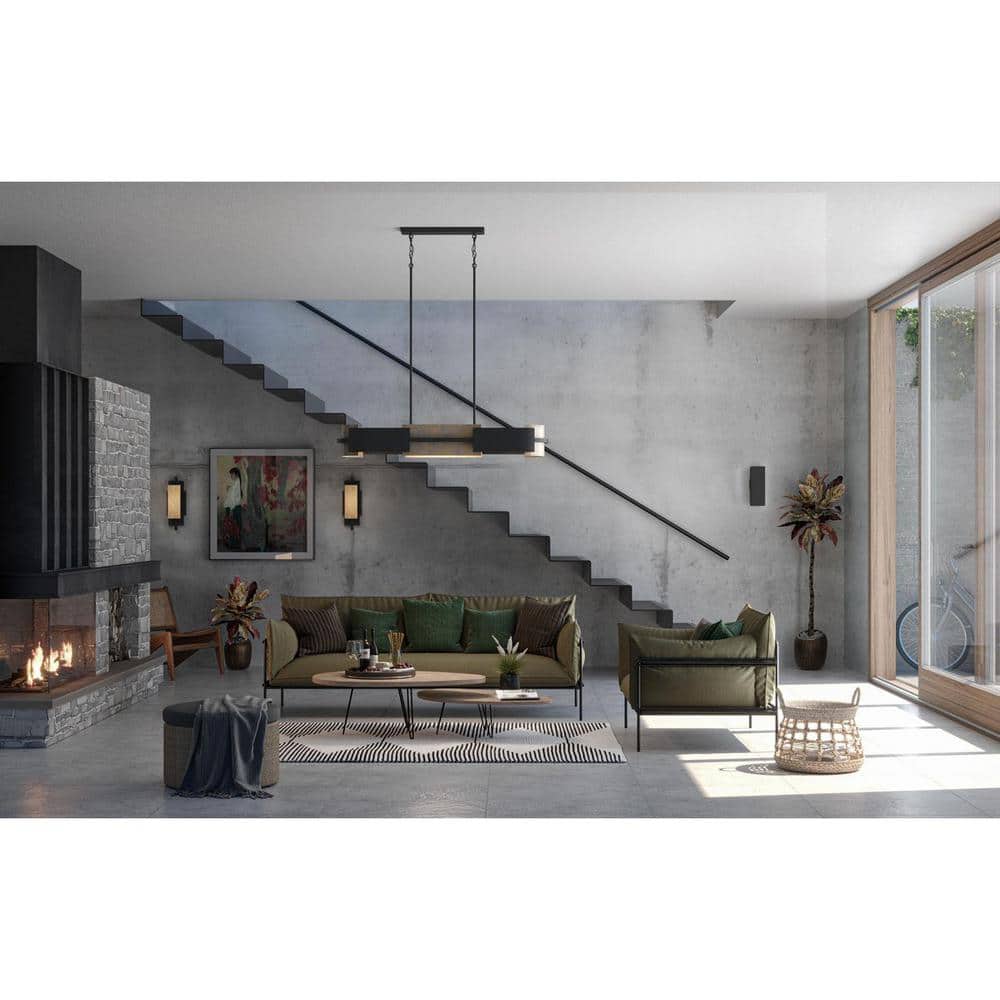Black 6" Dimmable LED Outdoor Wall Sconce
