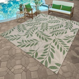 Paseo Faiza Palm 5 ft. x 7 ft. Floral Indoor/Outdoor Area Rug