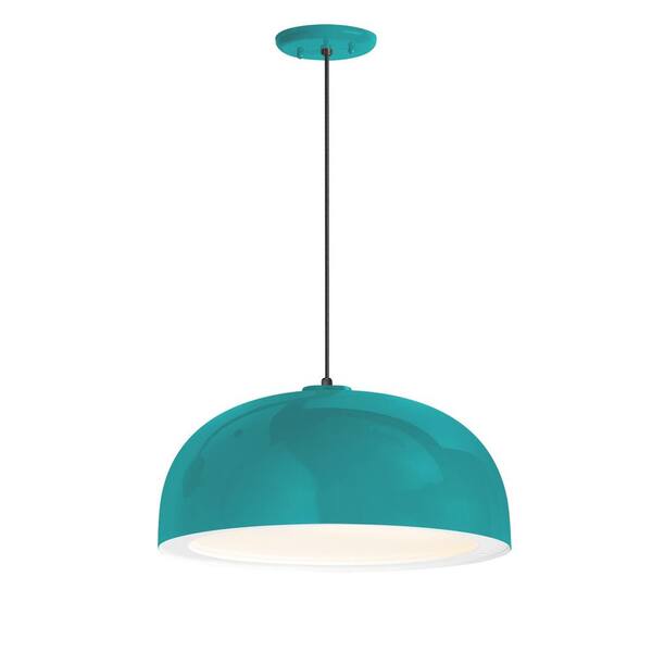 Troy RLM Dome 14 in. Shade 1-Light Tahitian Teal Finish Pendant