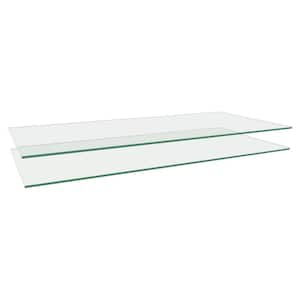 30 in. Glass Shelf 2-Pack Clear