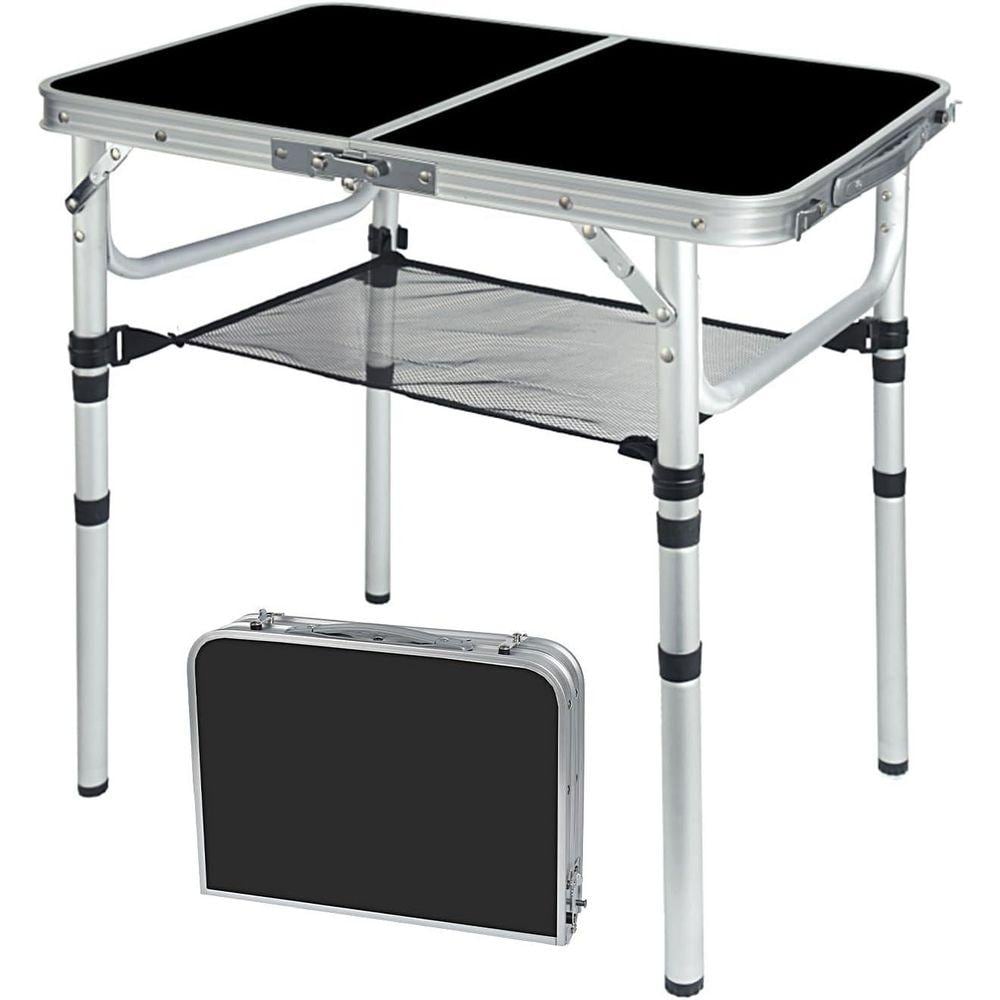 PALEO HOME LLC Black Small Folding Camping Table, 2ft Portable