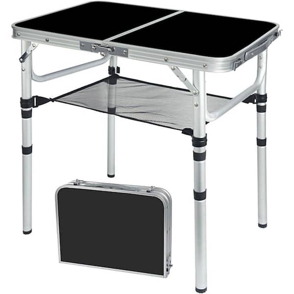 PALEO HOME LLC Black Small Folding Camping Table, 2ft Portable