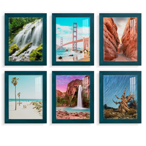 10PCS Wood Photo Frame Set Wall Tabletop Mounted Picture Frames Home Decor  Gift