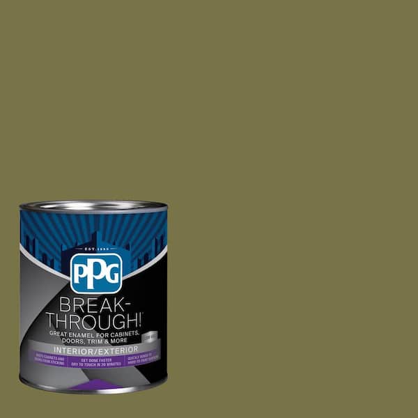 Break-Through! 1 qt. PPG1114-7 Autumn Fern Semi-Gloss Door, Trim & Cabinet Paint