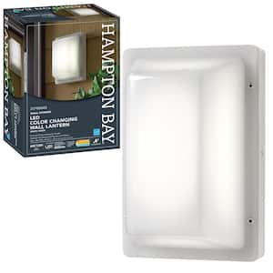 9 in. White LED Outdoor Impact Resistant Light 3 Color Temperature Option Weather Rust Resistant 600 to 1200 Lumen Boost