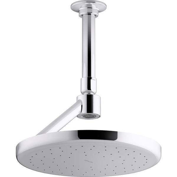 KOHLER Statement 1-Spray Patterns with 1.75 GPM 8.875 in. Ceiling Mount Fixed Shower Head in Polished Chrome