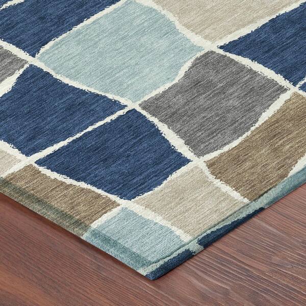 Chantille Machine Washable Indoor/Outdoor Abstract ACN2843 Navy 10 ft. x 14 ft. Area Rug