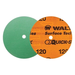 QUICK-STEP XX 4.5 in. x GR120 Velcro Sanding Discs (25-Pack)